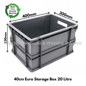 Heavy Duty Stacking Euro Box 40cm 20 Litre